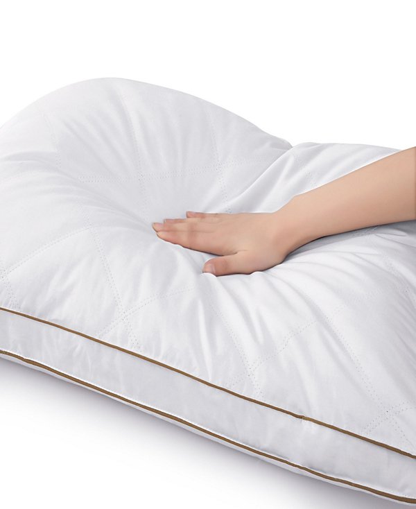 100% Cotton Medium Support Feather Down 2-Pack Pillows, Standard